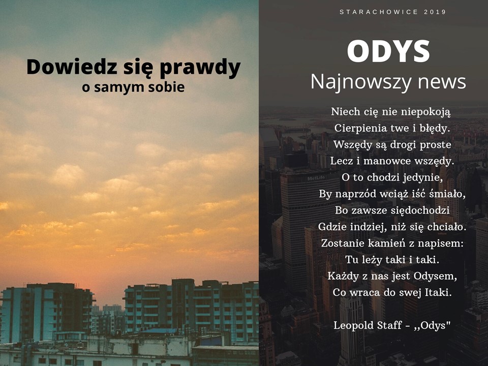Wiersz Leopolda Staffa - "Odys"